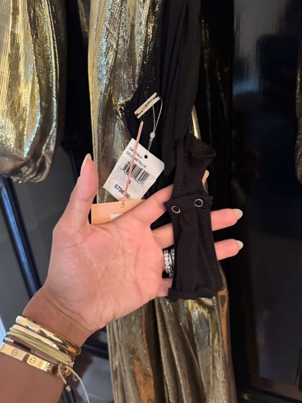 cult gaia Gold Metallic Maxi Dress - Picture 5 of 5